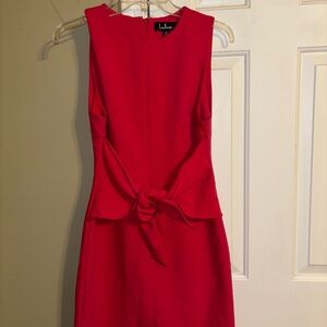 Lulu's Pink  Tie Front Sheath Dress